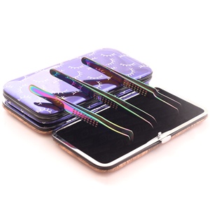 Handcrafted Classic & Volume Eyelash Tweezers are the Best in Plucking Applying for <b>Individual</b> <b>Lashes</b> Dot Design Tweezers - Product Image 5