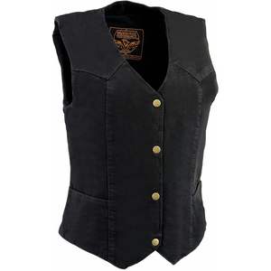 2025 Leather <b>Women's</b> Premium <b>Denim</b> Motorcycle Rider <b>Vest</b> MDL Breathable Waterproof Protective Gear Summer Racing Motocross - Product Image 3