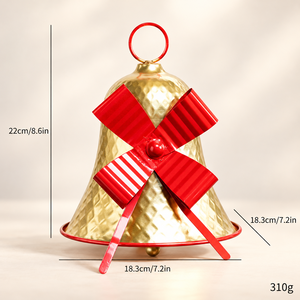 Grandes cloches de Noël en métal, décorations suspendues en fer, ornement festif réutilisable pour mur et porte, pour la décoration de la maison - Product Image 6