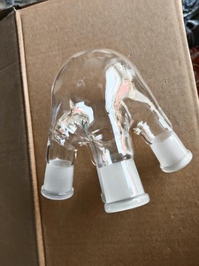 Fiole à fond rond à quatre colliers en verre borosilicaté transparent de 250 ml, récipient de laboratoire avec forme personnalisée OEM pour l'échantillonnage chimique - Product Image 6