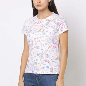 Women's Summer Casual Solid Knitted <b>Plain</b> Dyed Slim Fit Crew Neck T-Shirt 60% Cotton 40% Polyester Eco-Friendly Soft Streetwear - Product Image 4