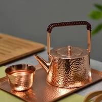 Service à thé en cuivre gravé à la main « Bold Blossom », tasse cadeau de 500 ml, magnifique élégance antique, pièce de collection