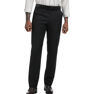 Pantalones de Vestir Formales para Hombre, Corte Clásico, Sin Arrugas, Cintura Expandible, Rectos, 100% Algodón Orgánico, para el Trabajo - Product Image 1