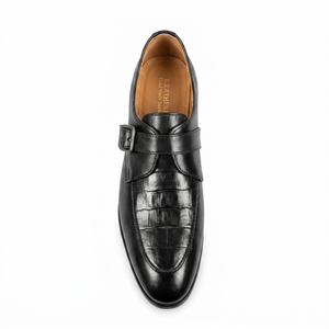 Chaussures habillées en cuir véritable à bout pointu, à double boucle, anti-perforation, antidérapantes, faites à la main, couleur personnalisée, automne/hiver - Product Image 1
