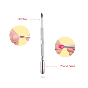 Empujador de Cutículas de Doble Cara para Empujar y Cortar Cutículas, Removedor de Cutículas, Limpiador para Manicura y Pedicura - Product Image 1
