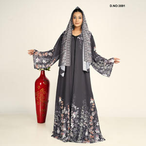 Abaya légère et élégante à manches longues, idéale pour l'été, design modeste, disponible en gros à prix d'usine - Product Image 4
