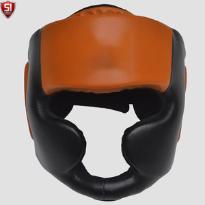 Premium Quality Cowhide Leather MMA <b>Dummy</b> Head Guard Sparring Helmet Quick Dry Fabric Protective Gear Boxing - Product Image 1