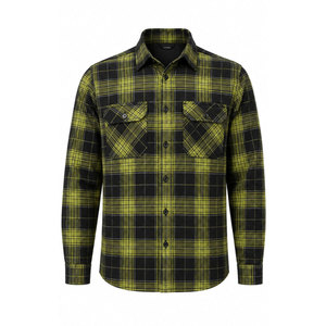 Camisa de Franela a Cuadros Floral Moderna Personalizada para Hombre, 100% Fibra de Bambú, Antiarrugas, Transpirable, Cuello Alto, Ropa Casual de Otoño - Product Image 2