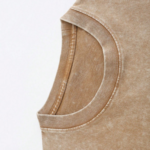 Camiseta de Moda para Hombre y Mujer, Larga, Holgada, Lavada al Ácido, 100% Algodón, Personalizable, para Impresión de Logotipo - Product Image 3