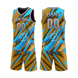 Maillot de basketball personnalisé par sublimation, unisexe, col en V, sans manches, respirant, anti-humidité, séchage rapide, en maille polyester, pour adulte - Product Image 5