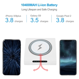 Per Qi senza fili di ricarica Power Bank 10400mAh per IOS Phone XS MAX XR per Galaxy S10 S9 Note 9 1Pc prodotto Power Bank di potenza - Product Image 3