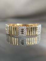 Bague en or jaune 14K 18K avec diamant de laboratoire taille baguette 1 carat certifié IGI, pour homme et femme, de luxe, style hip-hop, entièrement pavée, pour anniversaire