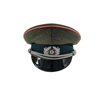 Casquette/Chapeau à visière allemande Heer de la Seconde Guerre mondiale, 100 % coton, réglable, respirant, unisexe, reproduction d'uniforme, vente en gros personnalisée, haute qualité