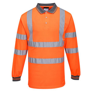 Long Sleeve High Visibility Security Work Uniform Polo Shirt Reflective Tape Construction Safety Polo Shirts - Product Image 5