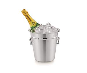 Seau à glace classique en acier inoxydable poli miroir chromé pour vin et bière 21CM Accessoires de bar - Product Image 3