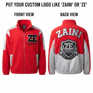 Men 240 GSM Polar Faffle Premium Polar Fleece <b>Jacket</b> Red Full Zip Custom Embroidery Screen Print Heat Transfer OEM ODM <b>Jacket</b> - Product Image 1