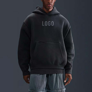 Men's Luxury Quality 100% Cotton Thick Heavy Weight Fleece Regular Fit Hip-hop Custom Pullover <b>Hoodie</b> Winter Digital <b>Plain</b> Dyed - Product Image 3