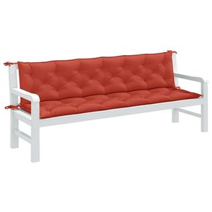 Cojín para Banco de Jardín de Poliéster Rojo Melange de 78.7 x 15.7 Pulgadas, Cojines y Almohadas para Exteriores - Product Image 1