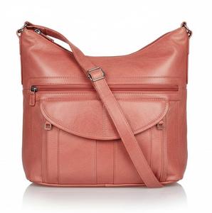 Sac à bandoulière en cuir pour femmes, couleur unie, fermeture à glissière, style classique, grande capacité, sac messager pour usage quotidien - Product Image 1