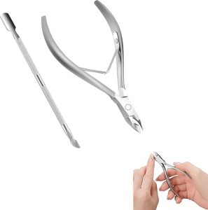 Coupe-ongles en acier inoxydable pour pédicure, pince à ongles de précision, kit de soins des pieds, manucure, pédicure, repousse-cuticules pour la maison et le salon - Product Image 1