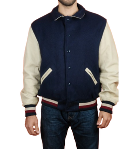 Custom Logo Baseball Wool Varsity Jacket PU Leather Sleeves Wool Winter Quilted Lining OEM for <b>Men</b> Women - Product Image 1