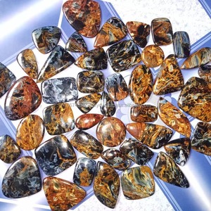 Pietersite naturelle de Namibie, cabochon bleu, cristal roulé de guérison, perle de pierre précieuse, Marra Mamba, pierre précieuse en vrac - Product Image 1