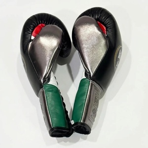 No Boxing No Life Guantes de Boxeo Profesionales Estilo Mexicano con Cordones, Guantes de Entrenamiento y Sparring de Cuero Genuino - Product Image 2