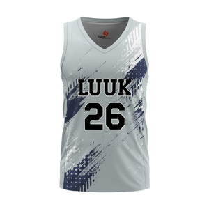 Camiseta de Baloncesto sin Mangas con Cuello en V, Talla Grande, Transpirable, que Absorbe la Humedad, con Logotipo Frontal Personalizado LUUK - Product Image 2