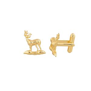 Mancuernillas de Lujo con Diseño de Ciervo Chapadas en Oro para Hombre, Accesorios para Camisa Formal, Regalo de Boda o Negocios, Juego de Mancuernillas con Diseño Animal - Product Image 3