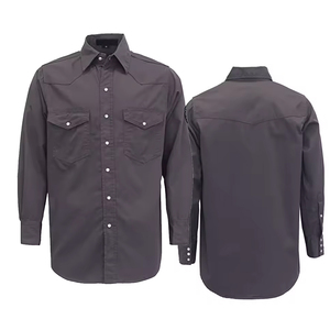 Factory Direct Workplace Safety FR Cotton High Visibility Oil Gas Stain Resistant Long Sleeve 8 OZ <b>Worker</b> <b>Shirts</b> - Product Image 5
