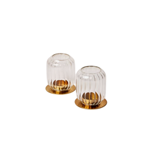 Ensemble de porte-bougies en acier inoxydable avec cylindre en verre, porte-bougies en métal résistant à la chaleur pour la décoration de la maison - Product Image 5