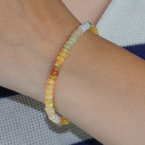 Shaded Gemstone <b>Beads</b> Plain <b>Bracelet</b> Plain Shaded Gemstone <b>Bead</b> <b>Bracelet</b> for Women Elegant Shaded Gemstone <b>Beads</b> <b>Bracelet</b> - Product Image 3