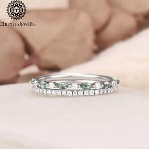 Anillo de Compromiso de Eternidad de Plata con Moissanita para Mujer Charm Jewels, Corte Cojín, Engaste de Garras, Certificado IGI, Clásico - Product Image 6