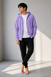 Stylish mens zipper <b>hoodie</b> with practical comfort focused design suitable for casual outings travel <b>workouts</b> and layered fashion - Product Image 5