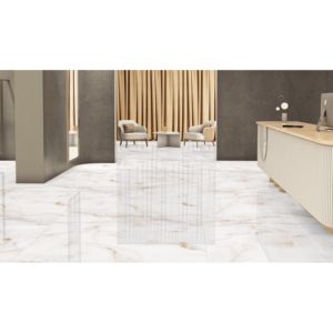 Azulejo de revestimiento de pared de gran formato de porcelana esmaltada tallada de lujo 600x1200 para exteriores de edificios comerciales. - Product Image 1
