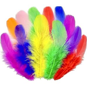 1600 Pezzi di Piume di Gallo Colorate da 3-5 Pollici, Forniture per Artigianato per Asili Nido, Progetti Fai-da-Te, Decorazioni per Matrimoni e Feste Familiari - Product Image 2