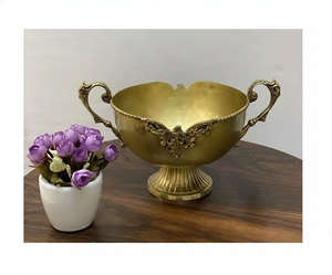 Bestest Design Brass Gold Color Chocolate Bowl With Handles <b>Dinnerware</b> Food Serving Bowl At Cheap Prices - Product Image 2