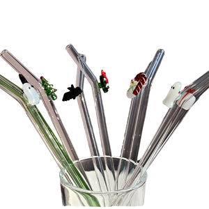 Accessoires de bar sur le thème des fêtes, pailles à boire en verre pour les boutiques en ligne - Product Image 4