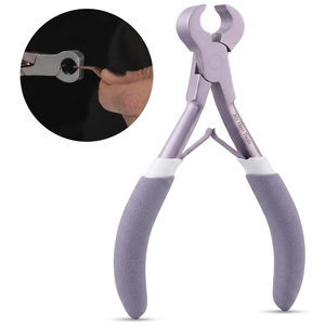Cortador Profesional de Extensiones de Cabello, Removedor de Queratina, Alicates para Extensiones de Cabello, Herramienta para Remover Pegamento, Acero Inoxidable, Uso en Salón - Product Image 1