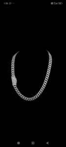 Chaîne cubaine à quatre rangs de 15 mm en or blanc, sertie de diamants de laboratoire et de moissanite, style Miami, bijoux hip-hop pour homme, finition 14 carats - Product Image 3