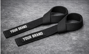 Muñequeras de gimnasio con bucle para el pulgar, de alta resistencia, para levantamiento de pesas y powerlifting, correa de soporte de algodón y neopreno de alta elasticidad para hombres y mujeres - Product Image 2