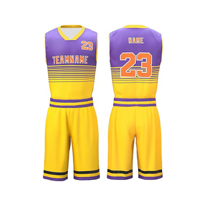 Camiseta de Baloncesto Reversible Personalizada al por Mayor, Camiseta de Baloncesto Juvenil Negra y Amarilla, Uniforme de Baloncesto Reversible - Product Image 1