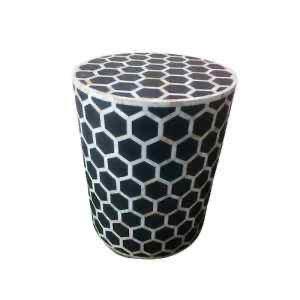 Mesa de Cajones con Incrustaciones de Hueso de ILAHI, con Base de Latón, Diseño Moderno, Detalles de Ágata, Almacenamiento de Tres Niveles, Mueble Portátil para el Hogar - Product Image 4