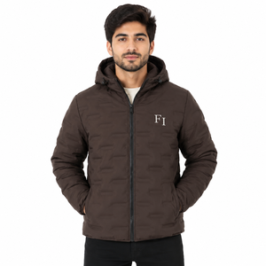 Men's Hooded Padded <b>Jacket</b> Winter Quilted Outerwear Full Zip Warm Insulated Puffer Casual Men's <b>Jackets</b> for Wholesale Bulk USA - Product Image 1
