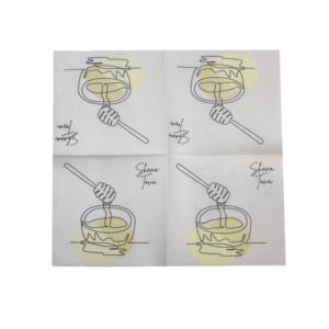 Serviettes de table en papier personnalisées 2 plis imprimées pour cocktails et mariages – Vente en gros - Product Image 5