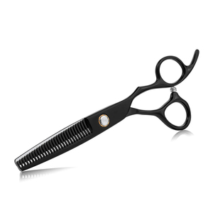 Professional Japanese Stainless Steel 6 Inch Barber <b>Shears</b> Black Beauty Hair Thinning Scissors With Blunt Rubber For Salon - Product Image 1