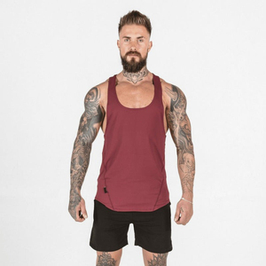 New Style Cut Out Sleeve Men's <b>Stringers</b> <b>Vests</b> Soft High Stretchable Racerback Design Loose Fitted Bodybuilding <b>Stringer</b> <b>Vest</b> - Product Image 1
