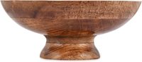 Bol de service rond en bois de manguier fait main et personnalisable pour fêtes, plateau de luxe pour fruits et desserts, plat de cuisine et de salle à manger