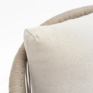 Fauteuils de jardin Ciara en teck massif de haute qualité avec corde tressée et coussin pour usage extérieur - Product Image 4