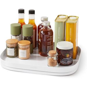 MagicTrack Plateau Tournant Rectangulaire Lazy Susan à Rotation 360 Degrés pour Cuisine, Salle de Bain, Garde-Manger, Armoire et Comptoir – Organisateur de Rangement - Product Image 1